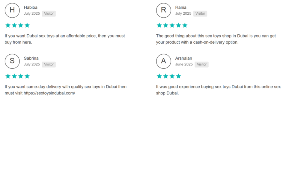 sex toys dubai reviews